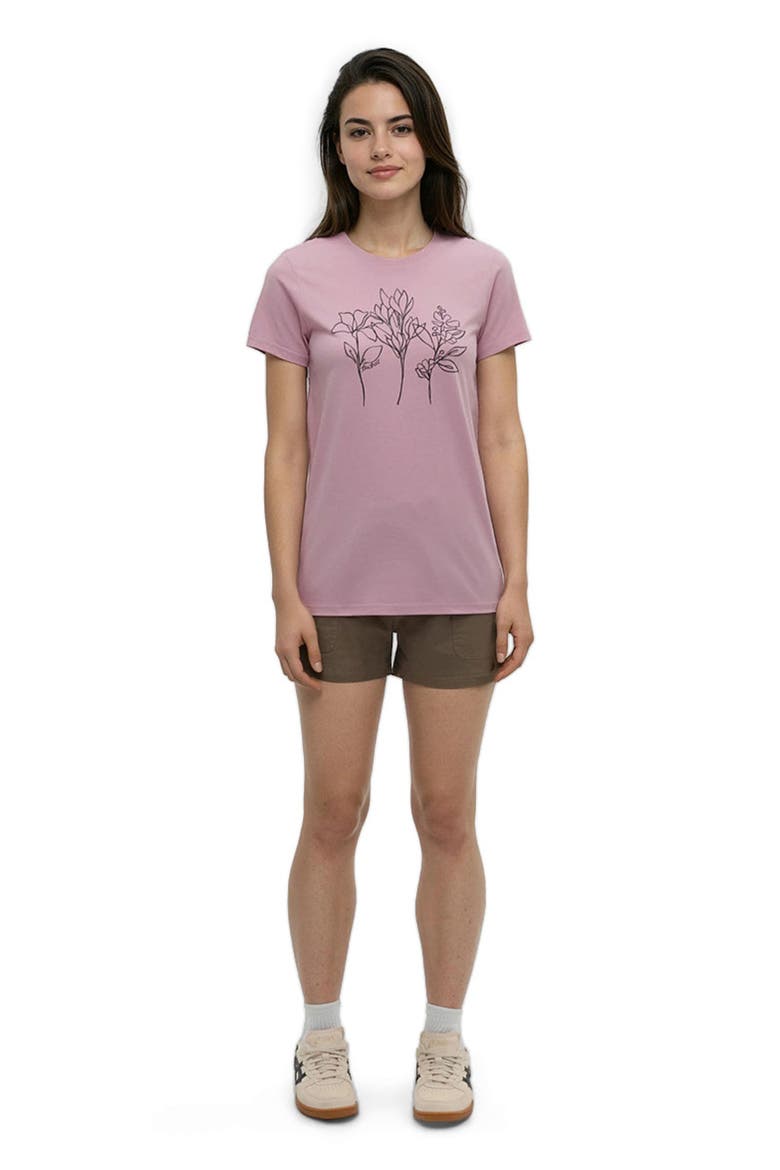 Summer Flora T-Shirt, Main, color, Pink Sand/Meteorite Black