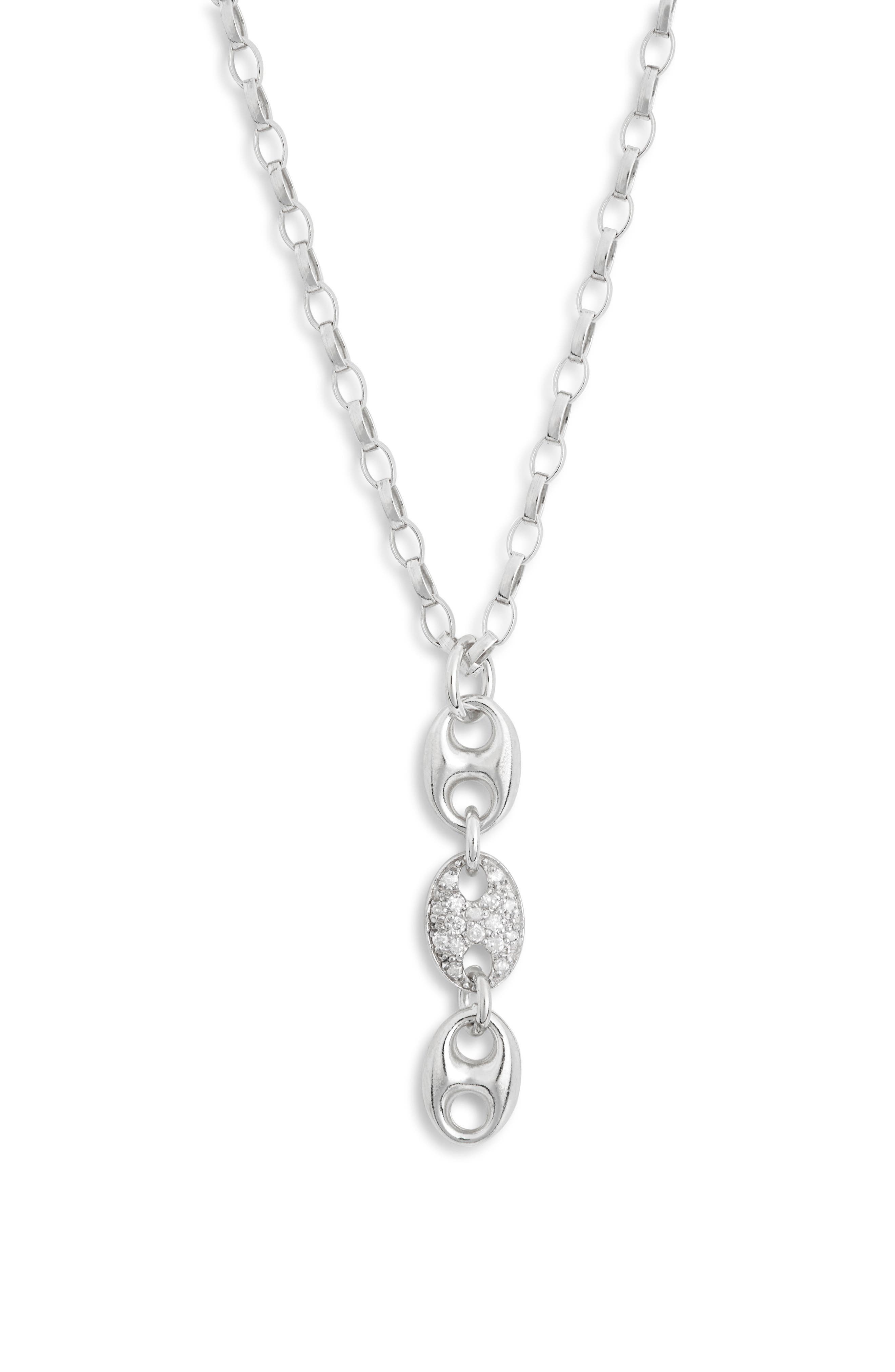 Diamond Link Pendant Necklace - 0.15ct.