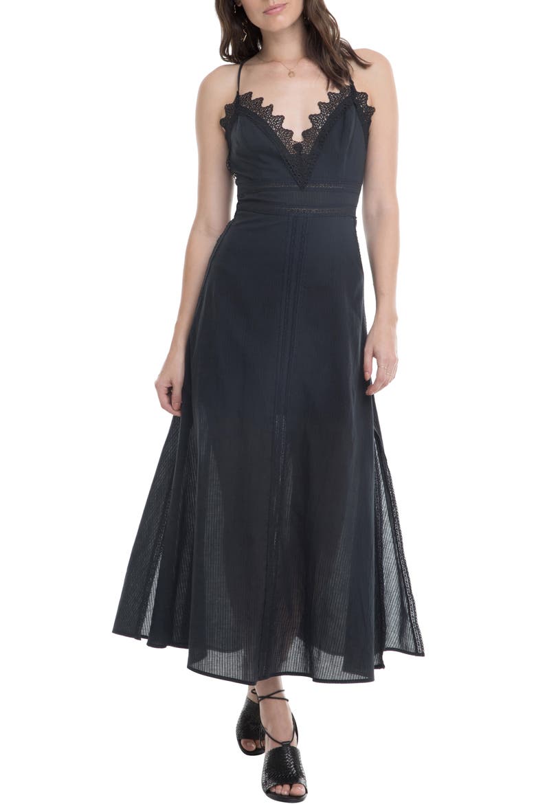 Stefania Maxi Dress, Main, color, BLACK