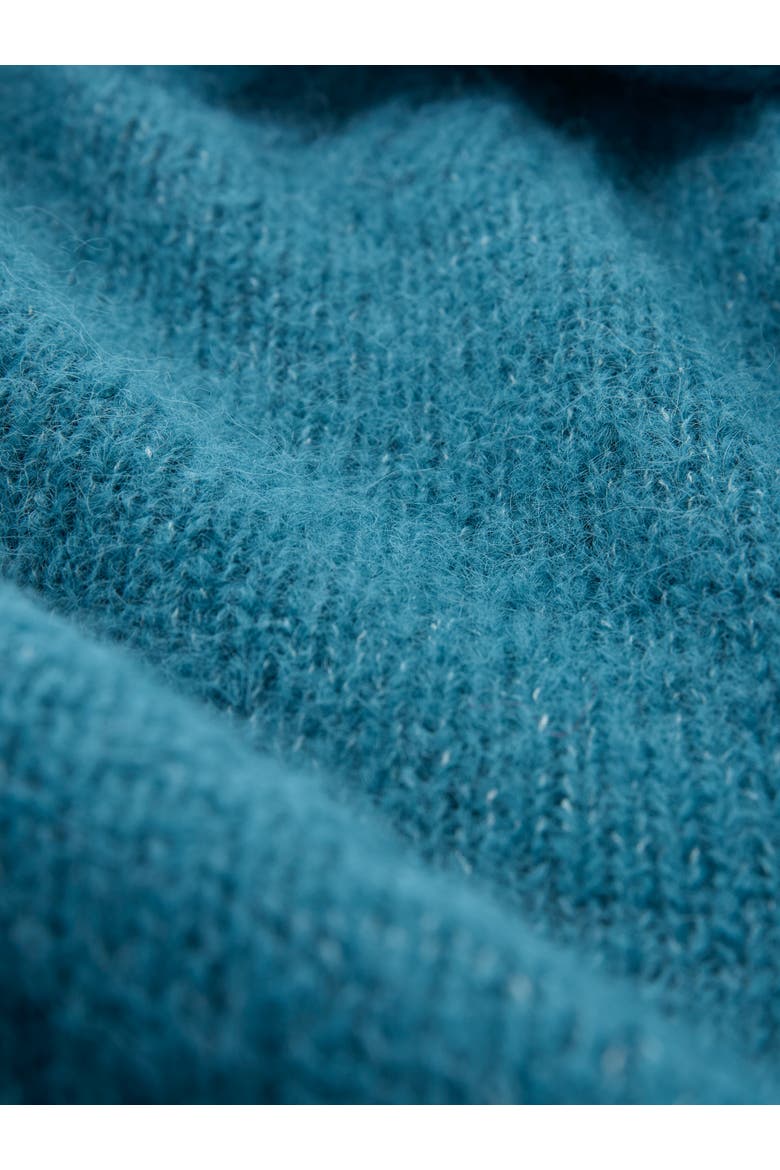 Alpaca Cott Slch Turtleneck Sweater, Alternate, color, DEEP ICELANDIC BLUE