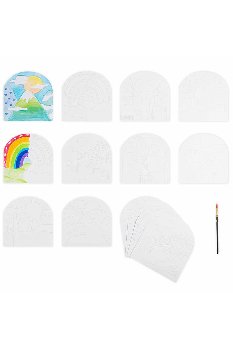 Vivid by Brea Reese Mixed Media Coloring Pad, Boho, 24 Shaped Sheets, Alternate, color, Multicolored