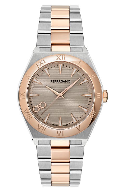 Vega Upper East Two-Tone Bracelet Watch, 40mm