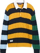 ROWING BLAZERS Cable Knit Rugby Sweater