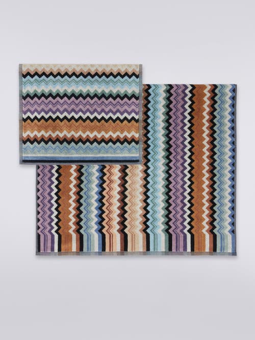 Missoni Home Pair Of Adam Cotton Terry Towels In Black
