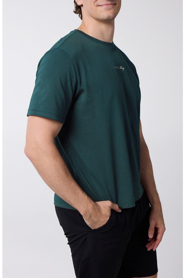Centerline Active Lifestyle You Know You Play Tee, Alternate, color, Racing Green