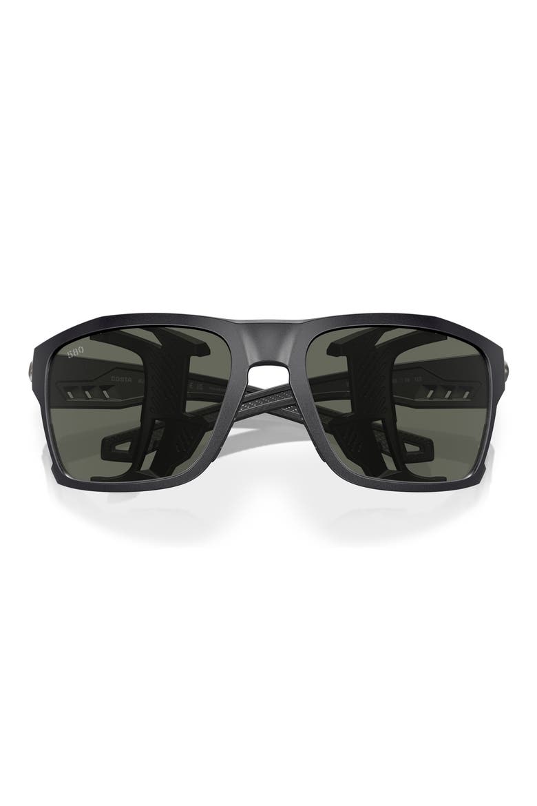 King Tide 8 60mm Polarized Rectangular Sunglasses, Alternate, color, GRAY