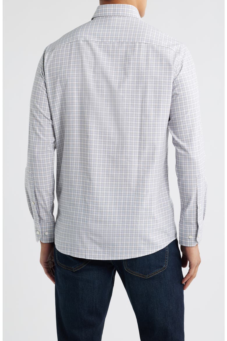 Shadow Check Performance Poplin Button-Down Shirt, Alternate, color, NEBULA BLUE