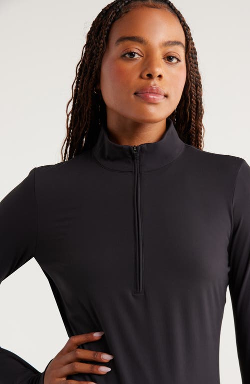 Zella So Soft Actve Half Zip Pullover In Black