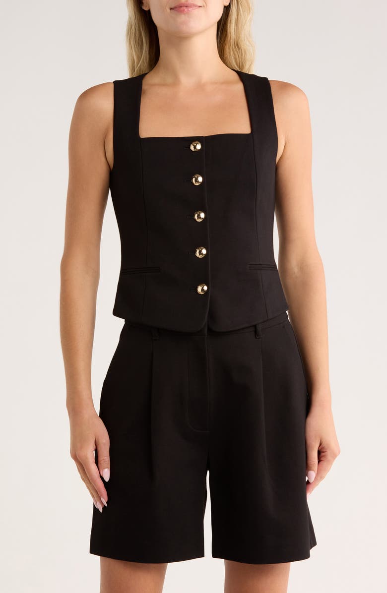 rag & bone Maria Ponte Vest, Main, color, Black