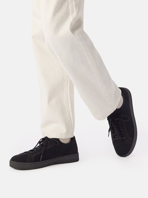 Gobi Mongolian Cashmere Mercerized Wool Cashmere Knitted Sneakers In Black