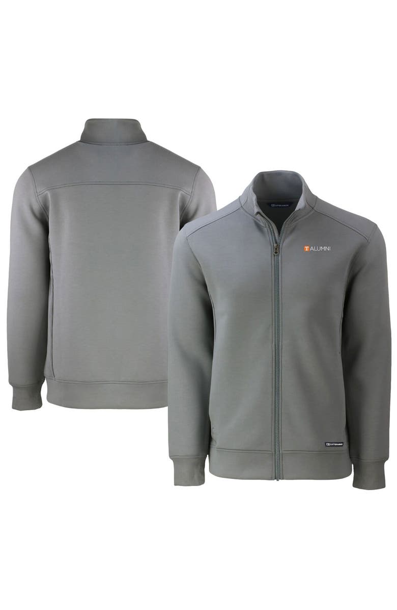 Cutter & Buck Men's Cutter & Buck  Gray Tennessee Volunteers Alumni Logo Roam Eco Recycled Full-Zip Jacket, Main, color, 