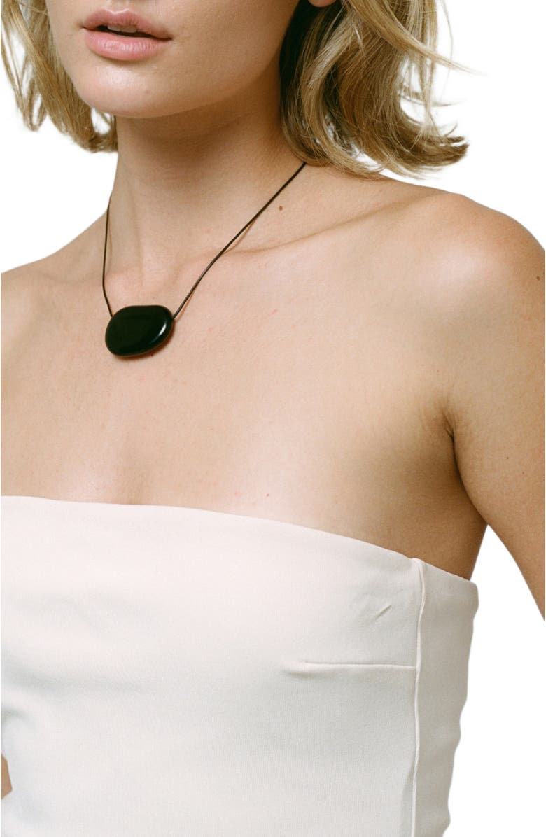 HEAVEN MAYHEM Julia Necklace, Alternate, color, Black/Black
