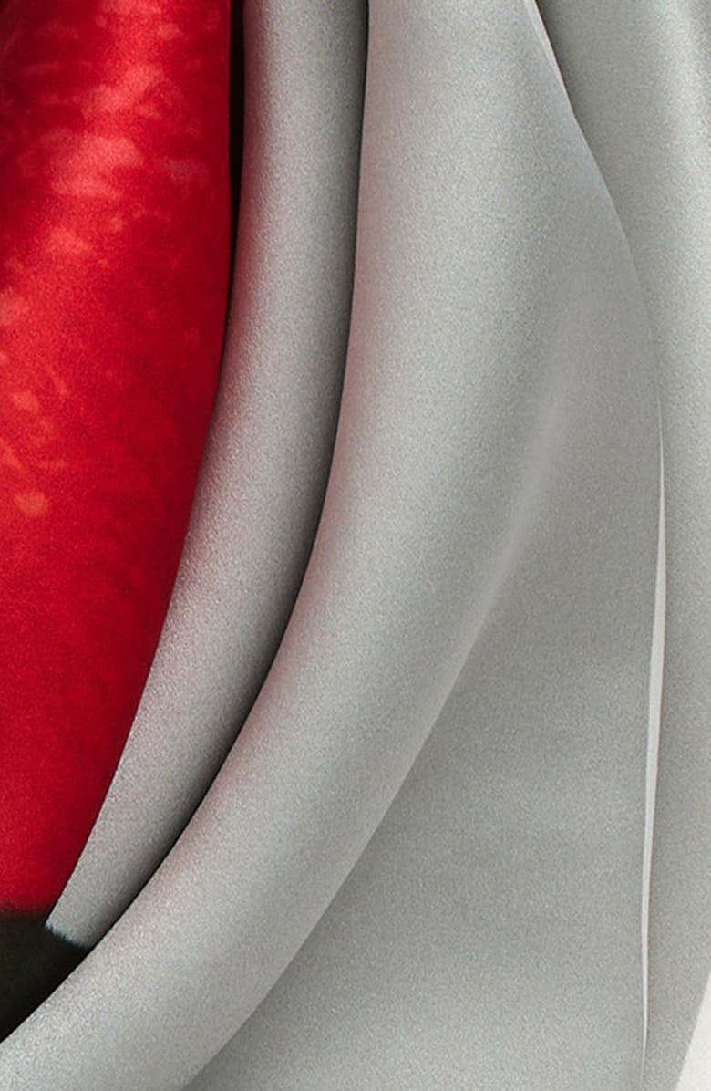 Acne Studios Vasco Rose Midsummer Silk Square Scarf, Alternate, color, White Red