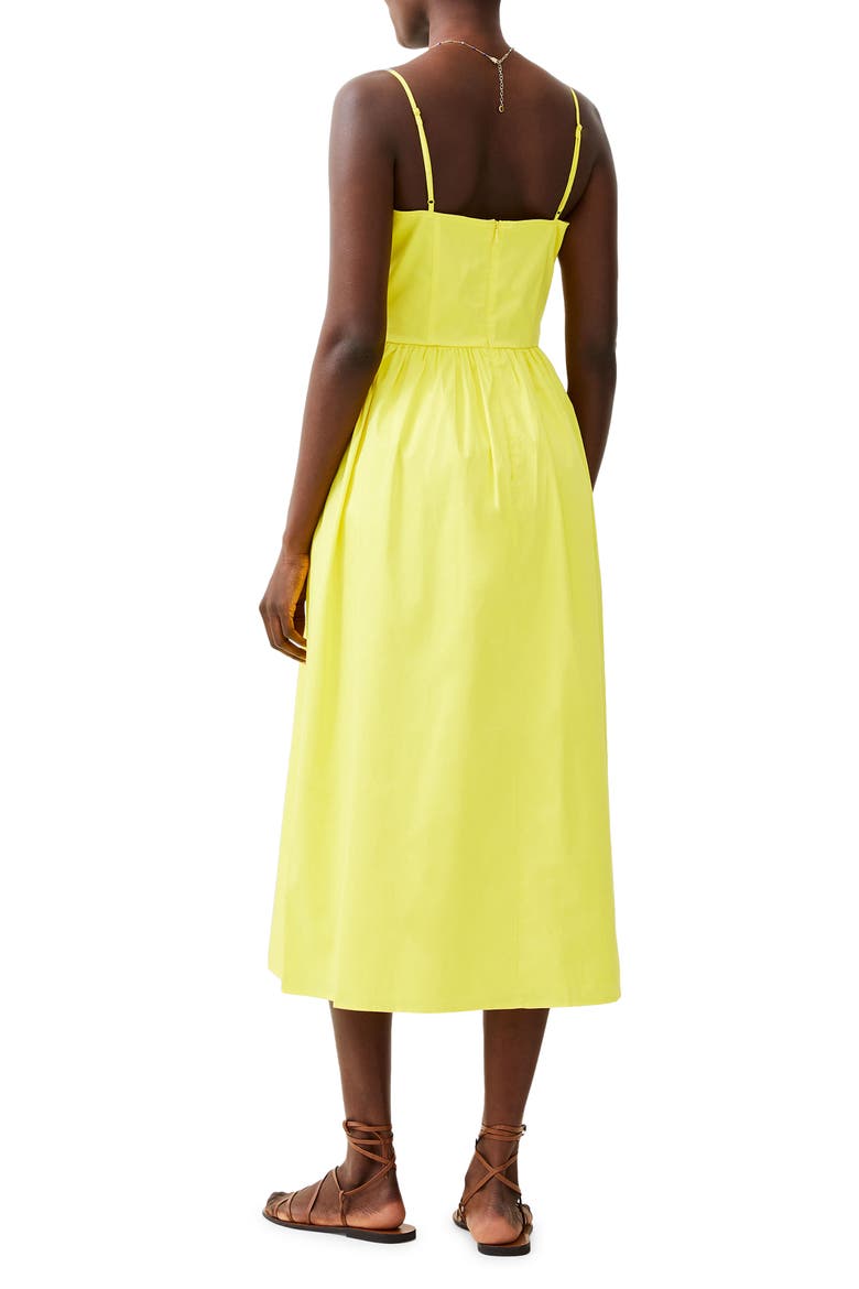 Florida Fit & Flare Midi Sundress, Alternate, color, BLAZING YELLOW