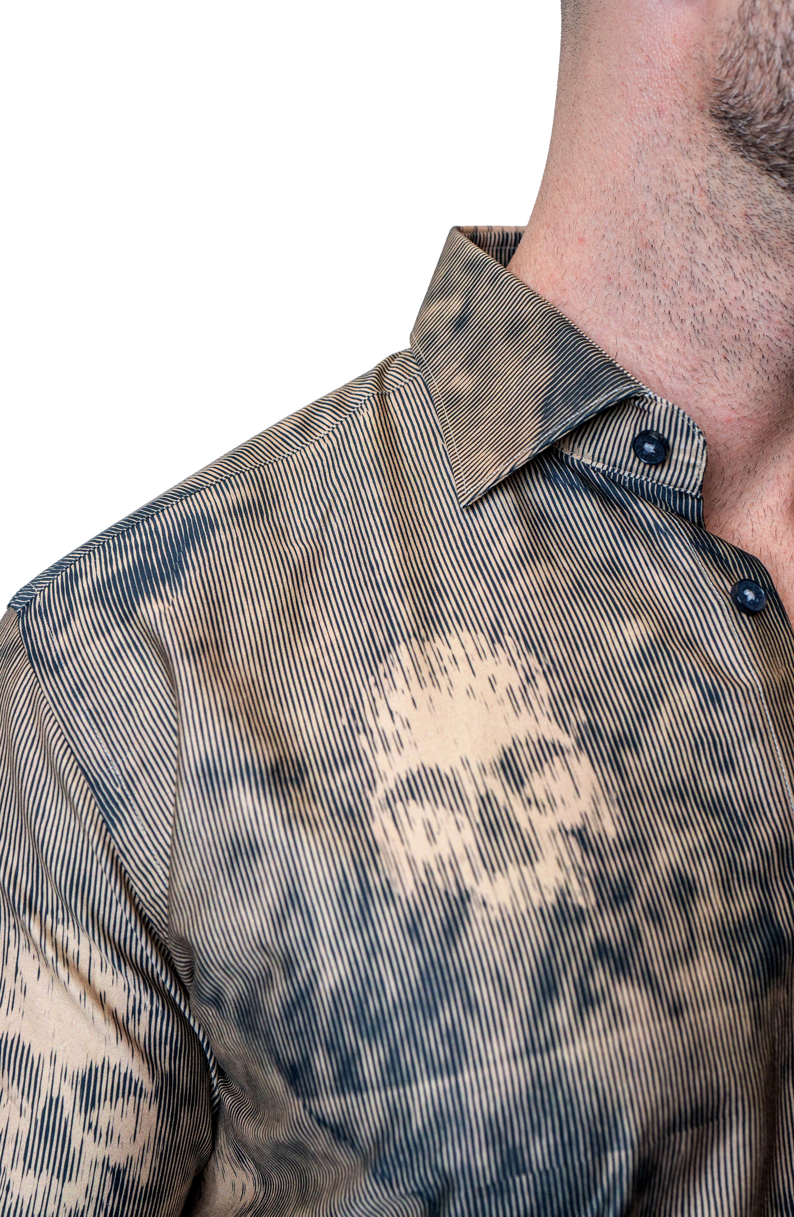 Einstein Skull Sand Brown Contemporary Fit Button-Up Shirt - image 2
