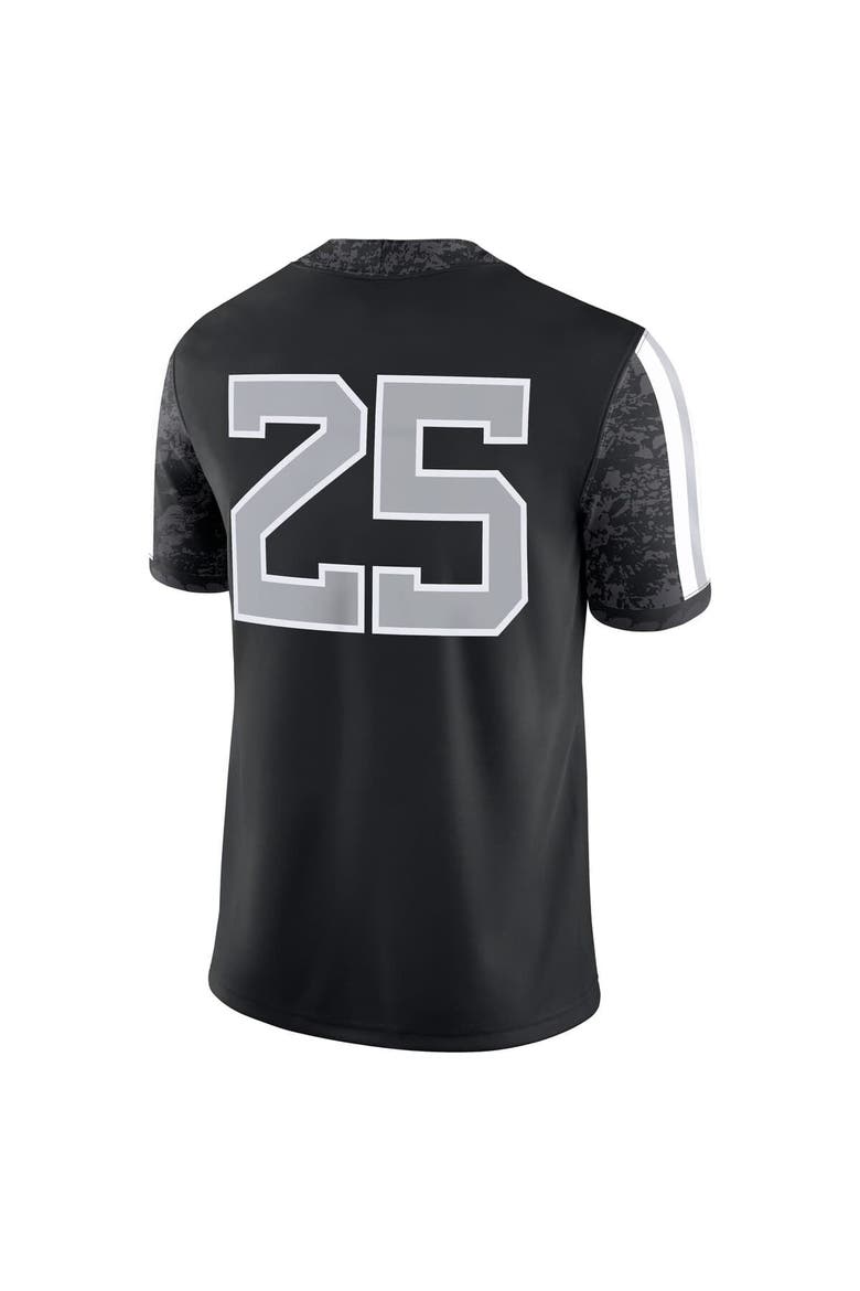 Men's Nike #25 Black West Virginia Mountaineers Alternate Game Jersey, Alternate, color, Black