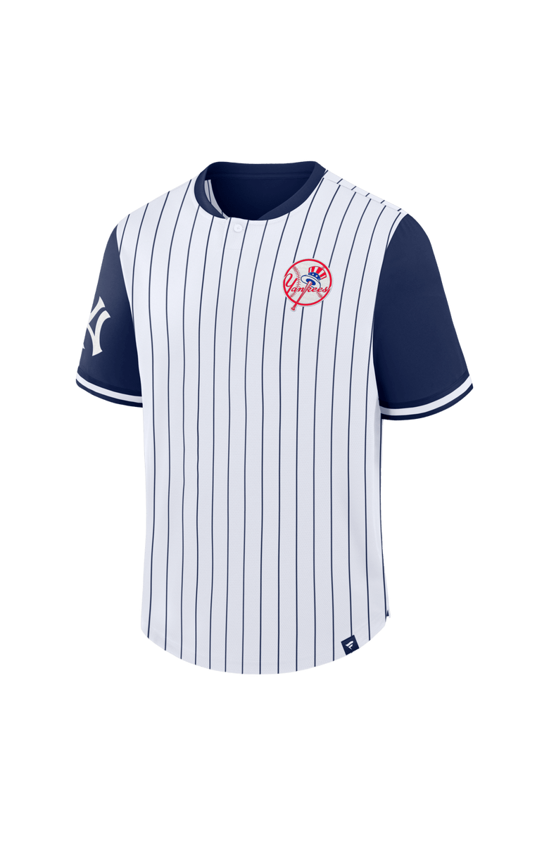 FANATICS Men's Fanatics White/Navy New York Yankees Pinstripe Walk Off Shirt, Alternate, color, White