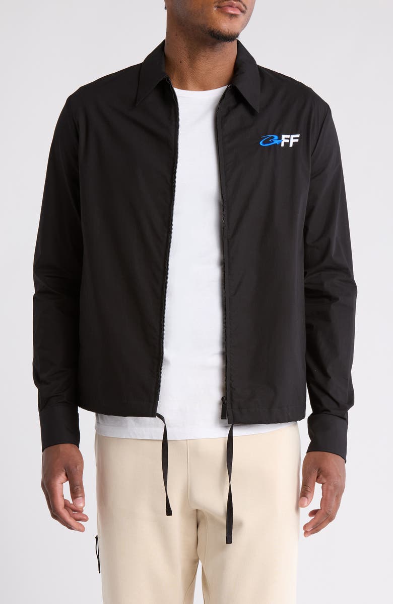 Off-White Exact Opposites Hybrid Shirt Jacket, Main, color,