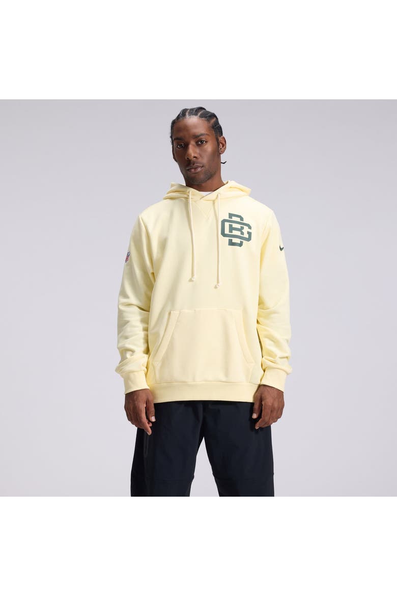 Men's Nike  Cream Green Bay Packers 2026 Rivalries Collection Standard Issue Sideline Pullover Hoodie, Main, color, Cream