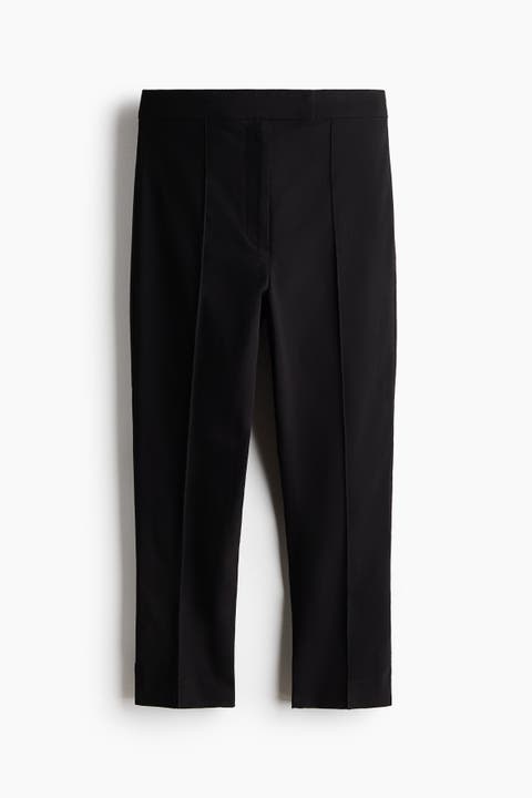 Crease-leg Capri Trousers
