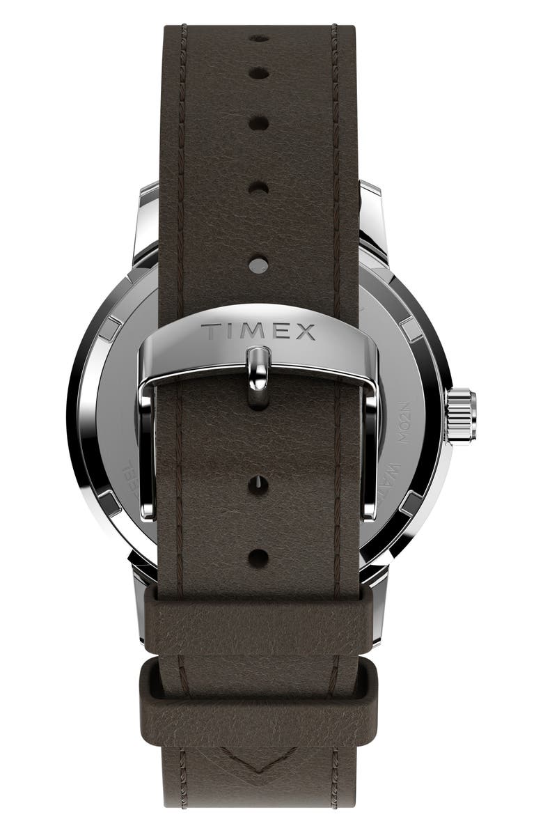 Timex<sup>®</sup> Marlin Automatic Leather Strap Watch, 40mm, Alternate, color, 