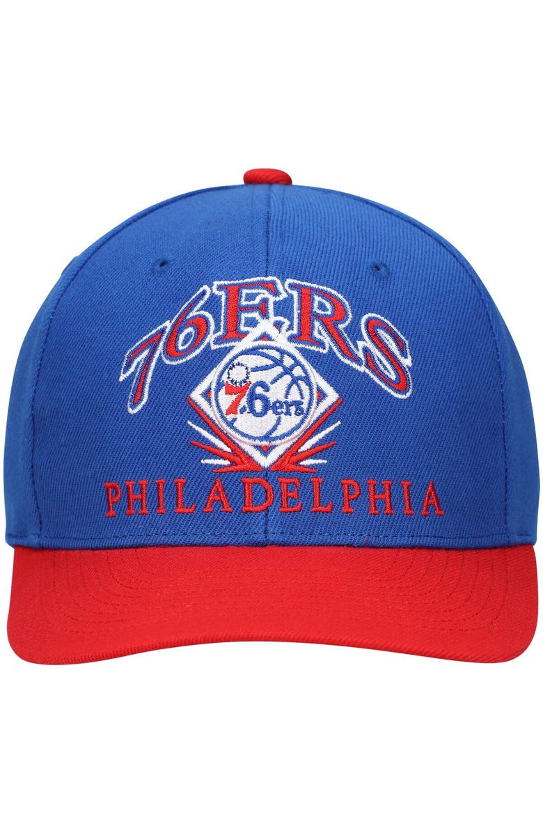 Mitchell & Ness Men's Mitchell & Ness x Lids Royal/Red Philadelphia 76ers All Pro Classic Snapback Hat, Alternate, color, 