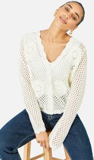 Yumi Flower Crochet Cardigan
