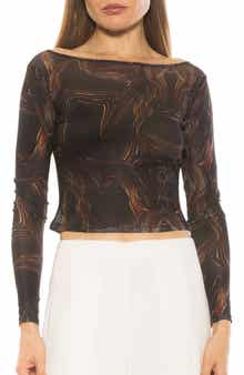 Alexia Admor Opal Sheer Mesh Top
