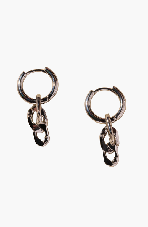 Shop Nickel & Suede Zaida Huggies