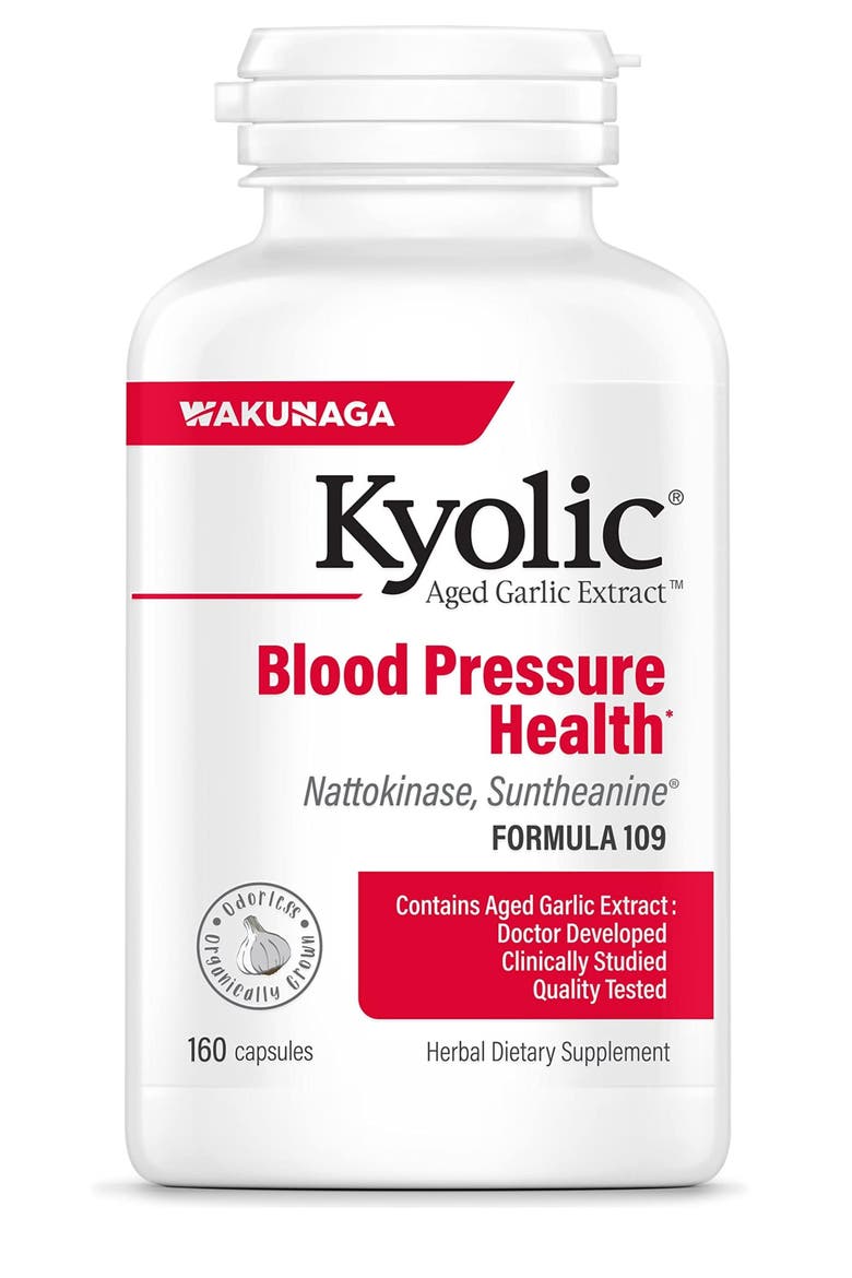 Aged Garlic Extract Formula 109, Blood Pressure Health, 160 Capsules, Main, color, None
