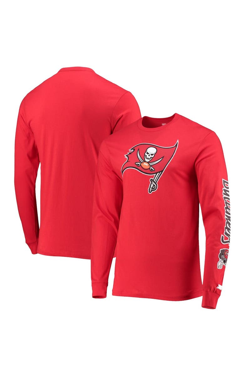 STARTER Men's Starter Red Tampa Bay Buccaneers Halftime Long Sleeve T-Shirt, Main, color, Red