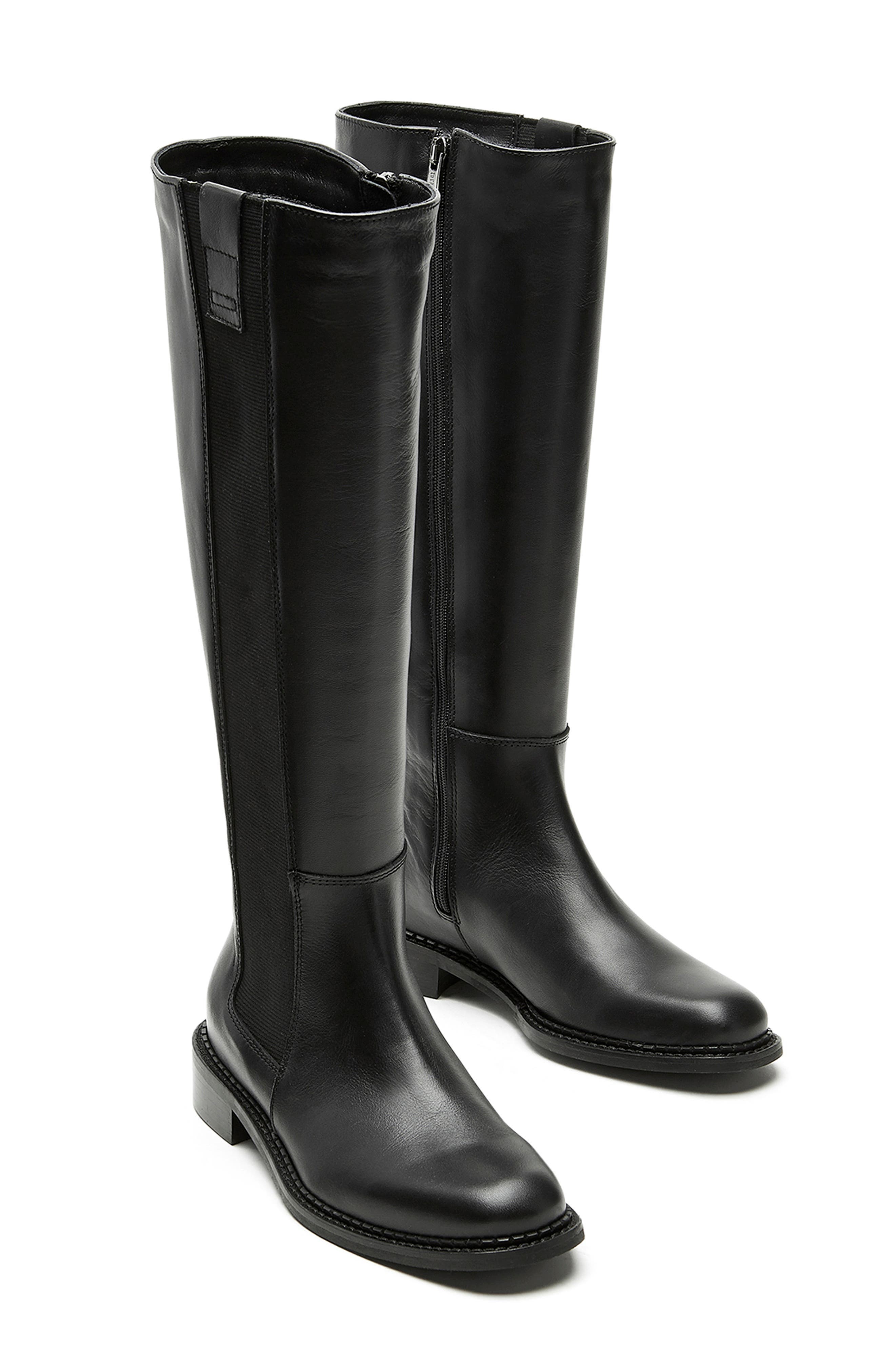 La Canadienne Story City Dry<sup>™</sup> Waterproof Knee High Chelsea Boot, Alternate, color, Black Leather
