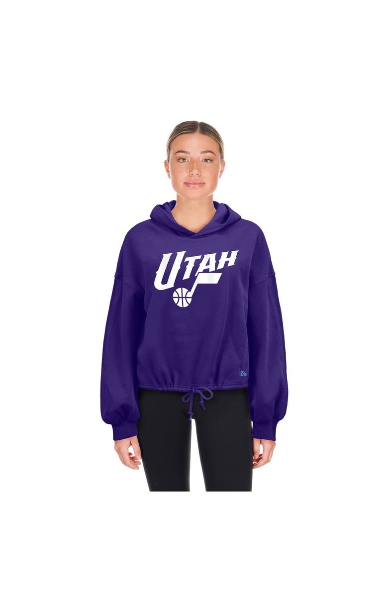 New Era Women's New Era Purple Utah Jazz 2024/25 City Edition Cropped Pullover Hoodie, Alternate, color, 