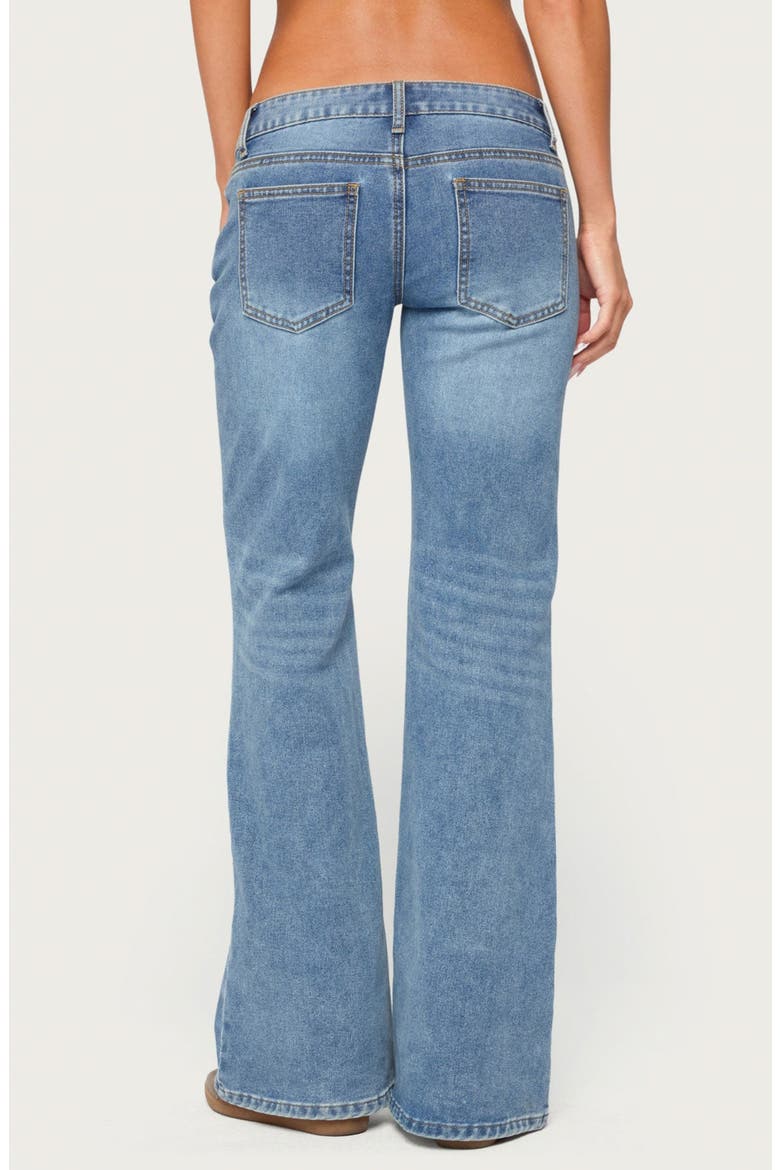 Girla Low Rise Flare Leg Jeans, Alternate, color, BLUE-WASHED