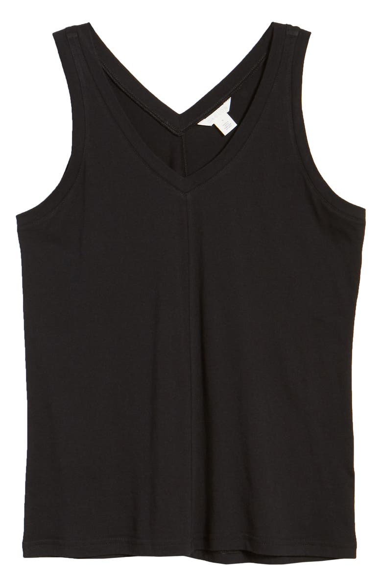 Caslon<sup>®</sup> Double V Knit Tank Top, Alternate, color,