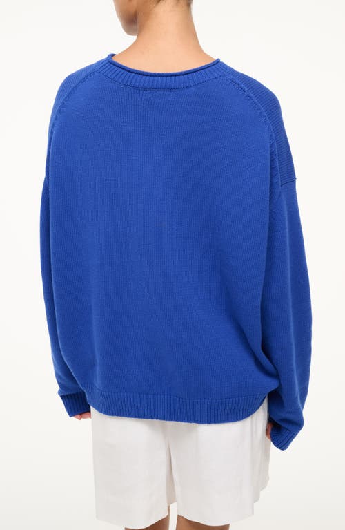 Staud Giada Crewneck Sweater In Blue