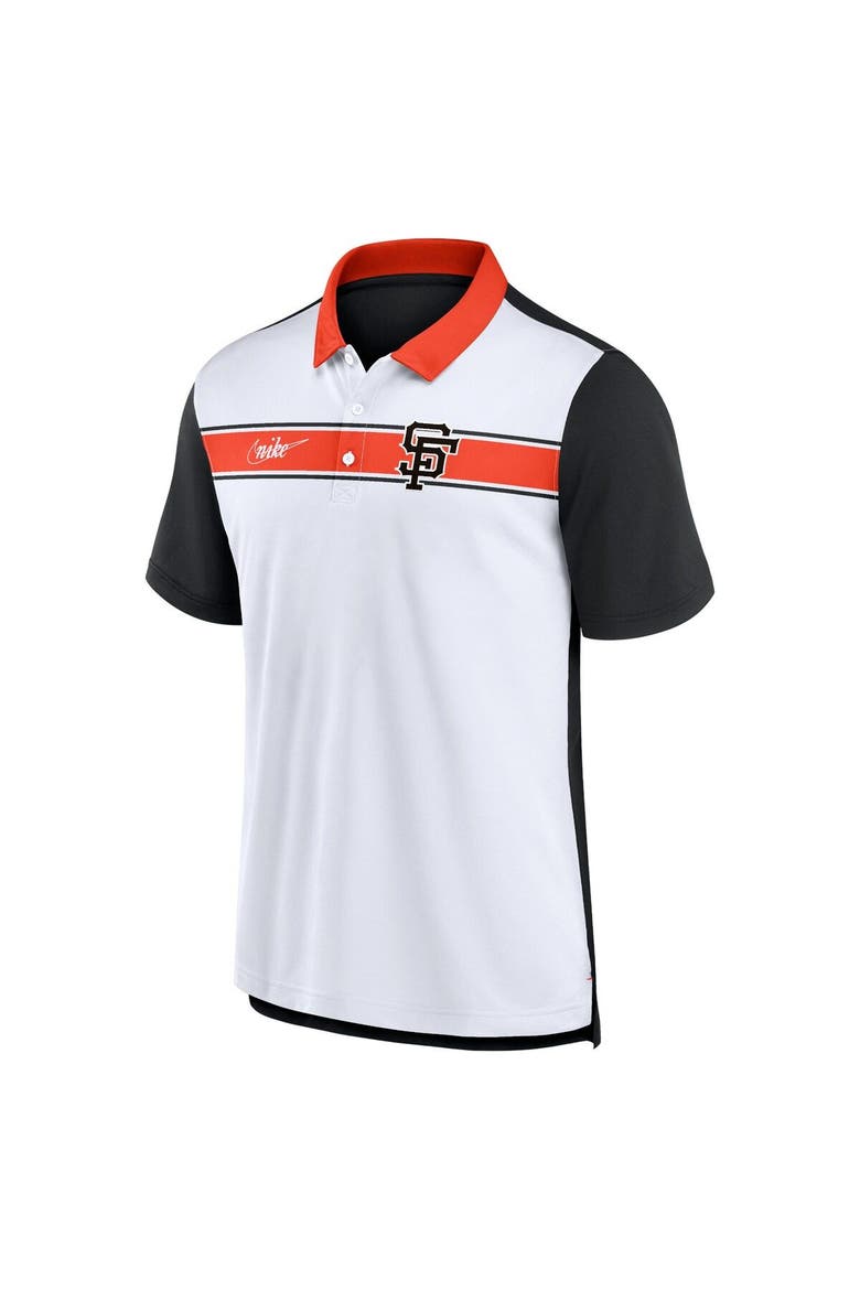 Men's Nike  White/Black San Francisco Giants Rewind Stripe Polo, Alternate, color, White