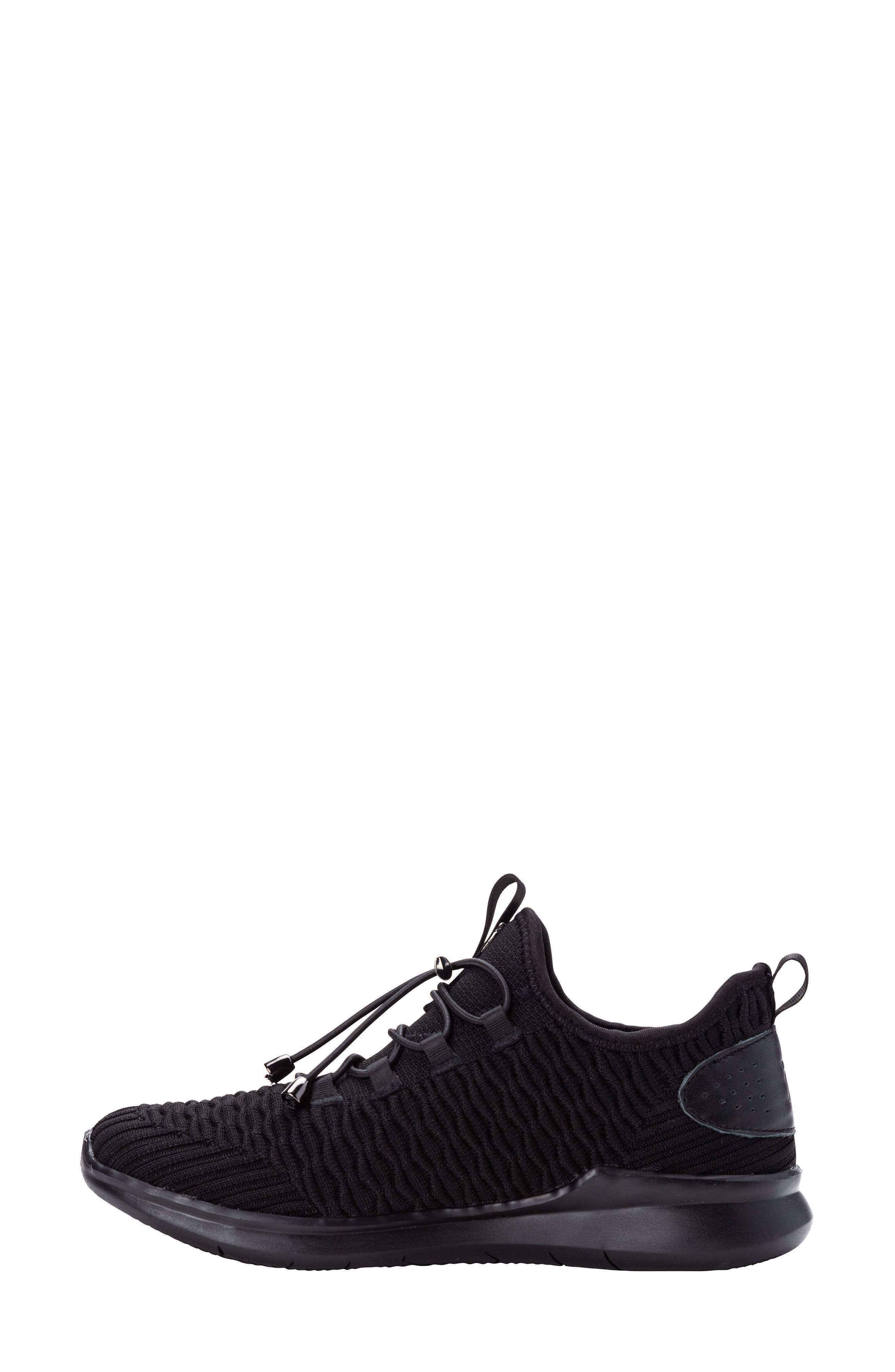 Propét Travelbound Sneaker, Alternate, color, Black Fabric