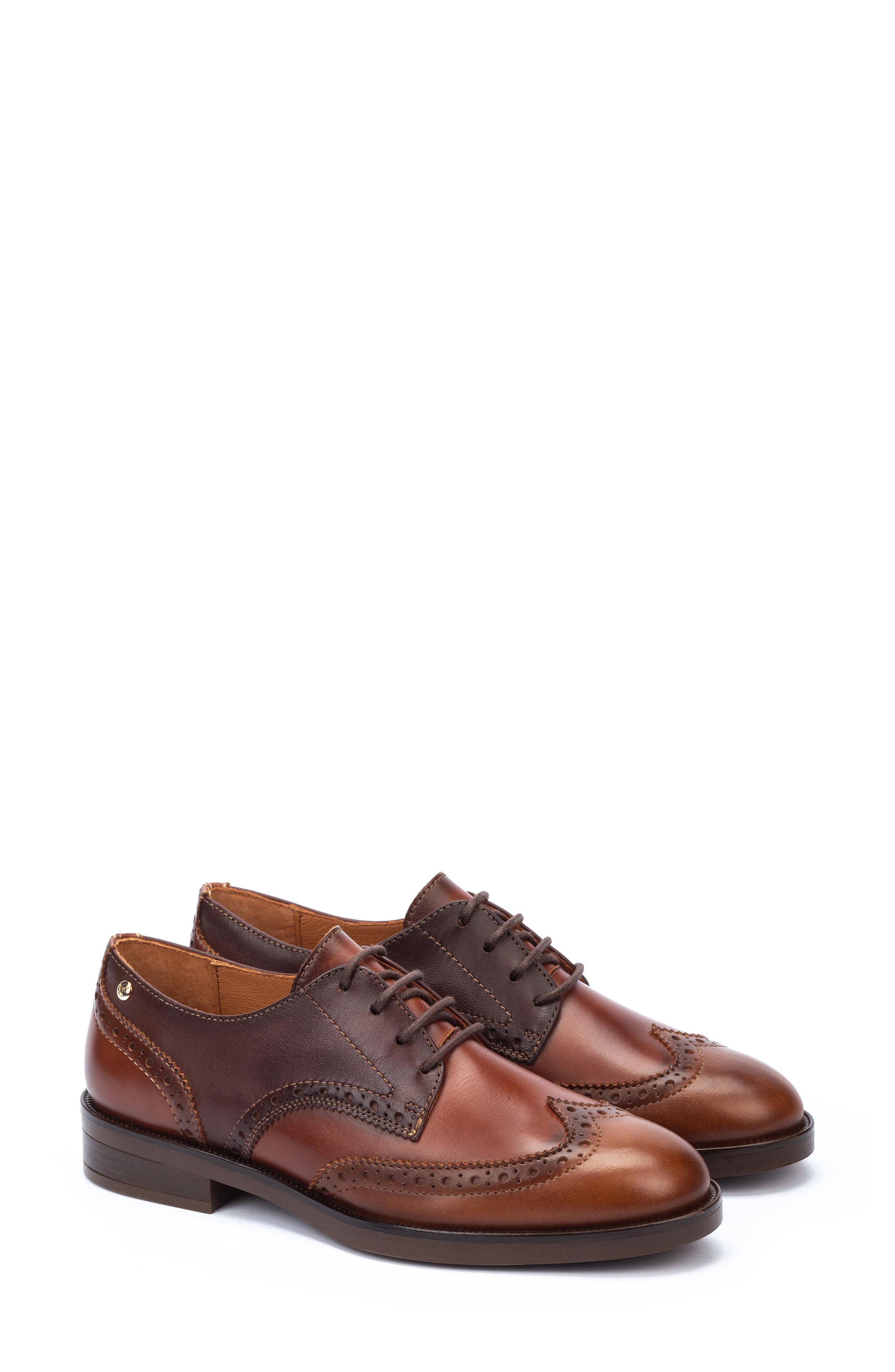 Puertollano Wingtip Derby, Main, color, CUERO