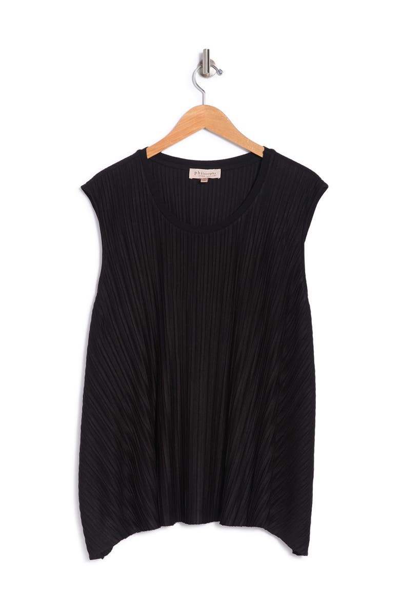 PHILOSOPHY BY RPUBLIC CLOTHING Plisse Scoop Neck Top, Alternate, color, 
