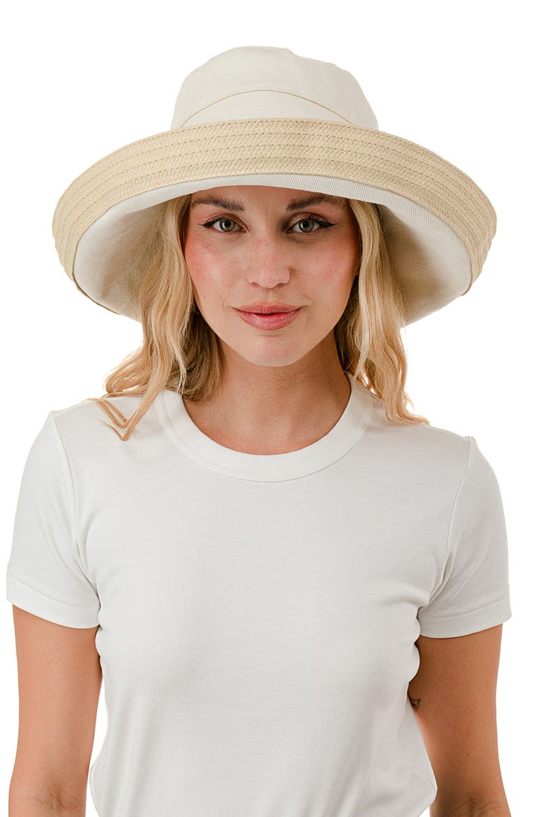 Woven & Straw Cruiser Hat, Alternate, color, IVORY