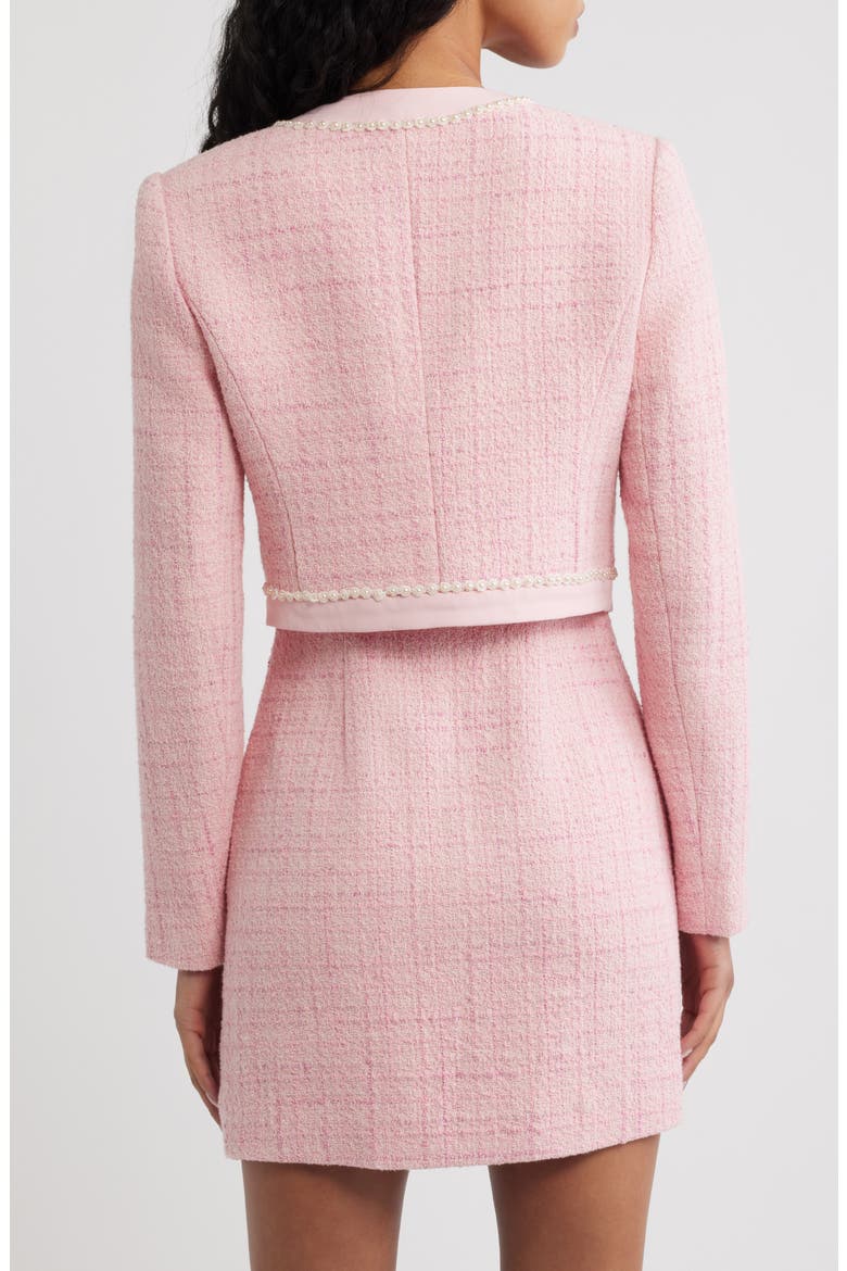 Ralphette Tweed Crop Jacket, Alternate, color, PINK HIBISCUS