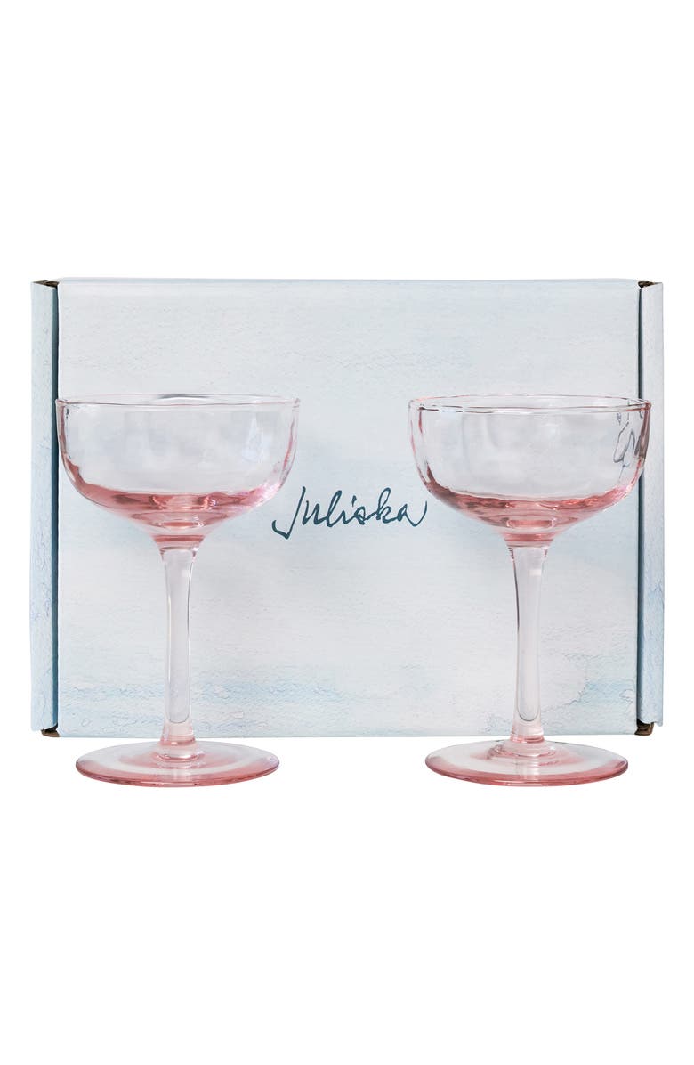 Juliska Puro Set of 2 Cocktail Coupes, Alternate, color, Blush