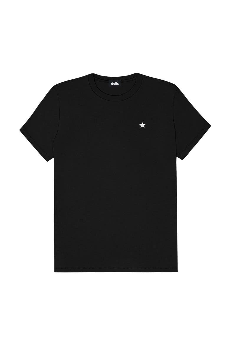 Womens Lil Star Lightweight Jersey Tee, Main, color, Black