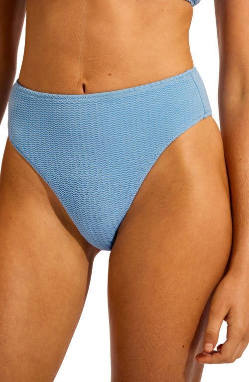 Seafolly Sea Dive High Waist Bikini Bottoms In Blue