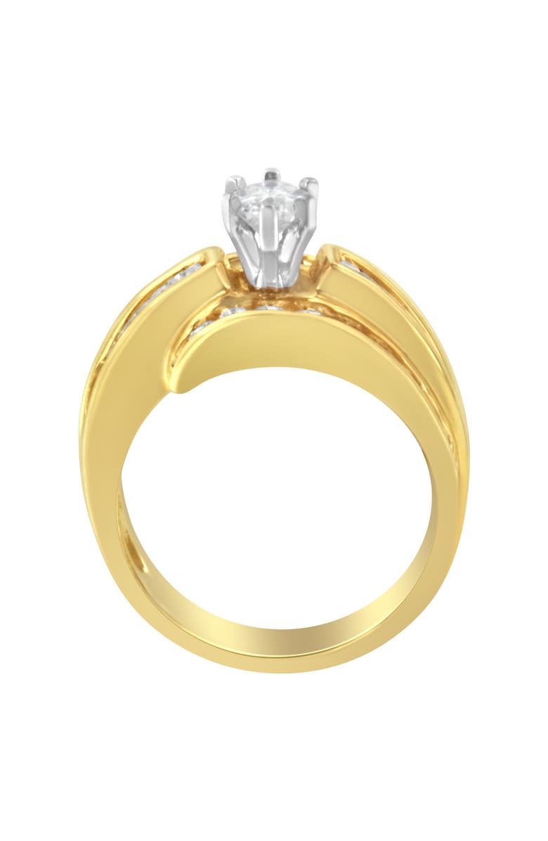 Haus of Brilliance 14KT Two-Toned Diamond Cocktail Ring, Alternate, color, Yellow Gold