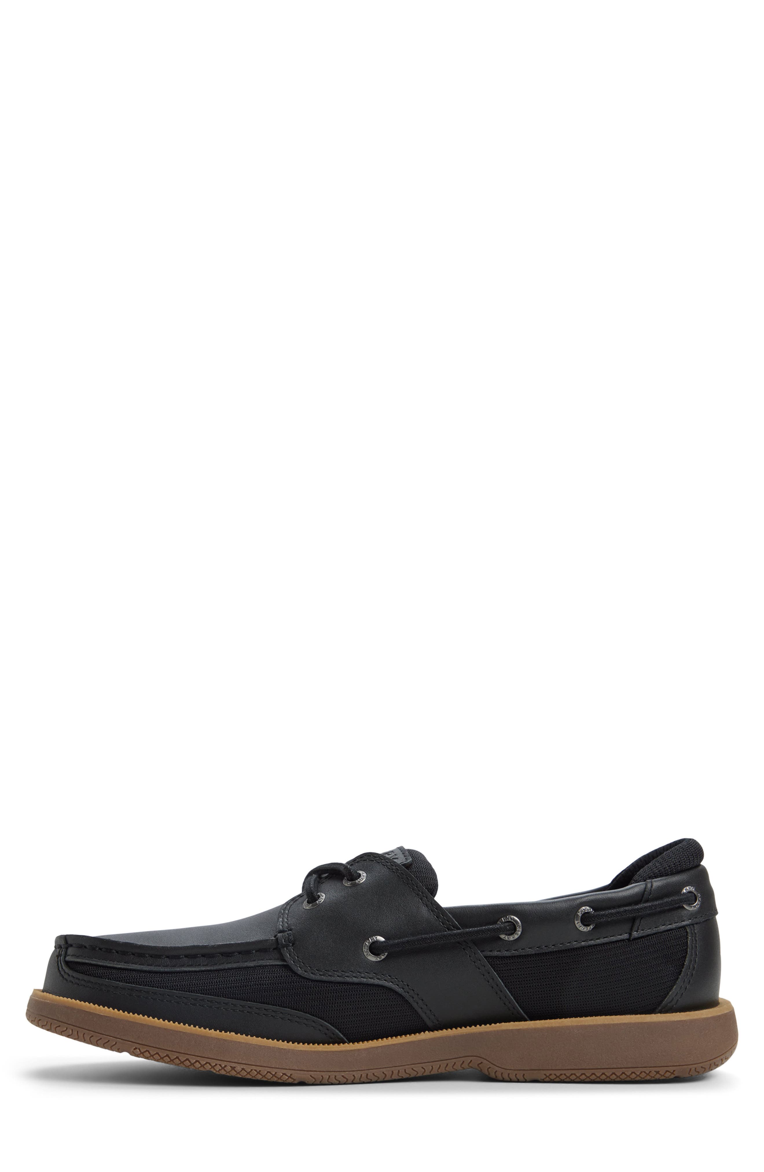 Sperry Surveyor 2-Eye Boat Shoe, Alternate, color, Black