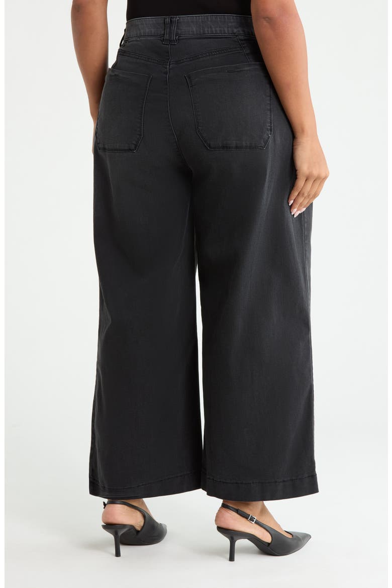 Wyatt Skyrise V-Pocket Ankle Wide Leg Jeans, Alternate, color, WASHED BLACK