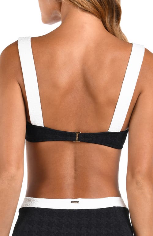L Agence Alexandria Colorblock Chic Bikini Top In Black