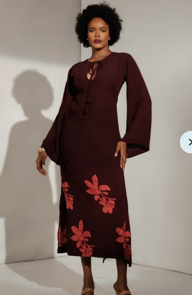 Elisamama Naj Dress, Main, color, Burgundy